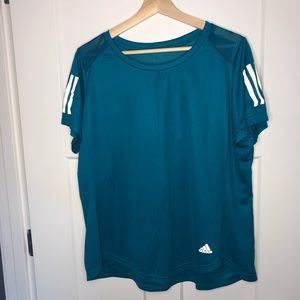 Adidas Blue Jersey Reflective T-shirt